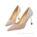 Shallow Mouth Shiny wedding high heel shoes